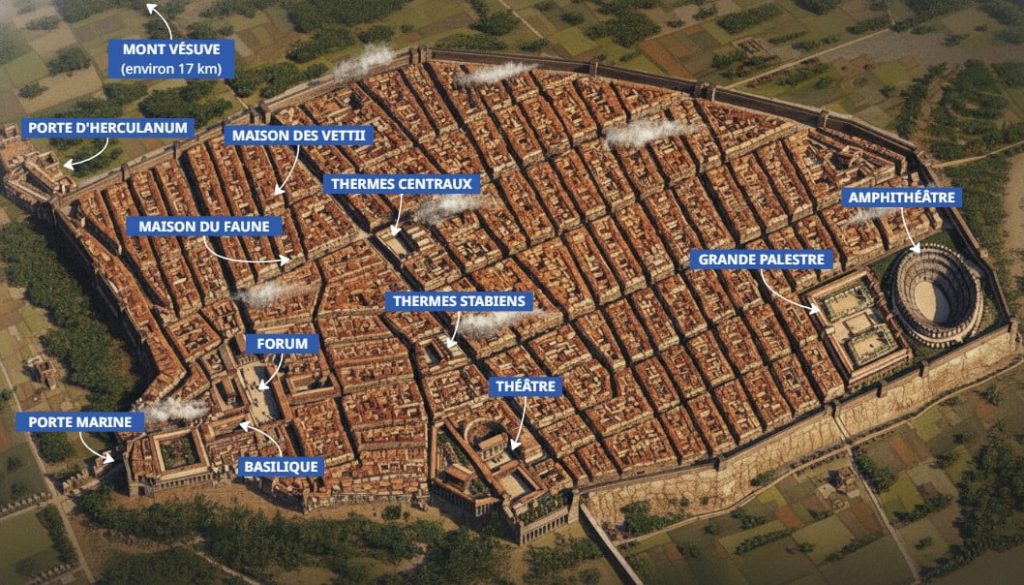 Carte de Pompéi en français